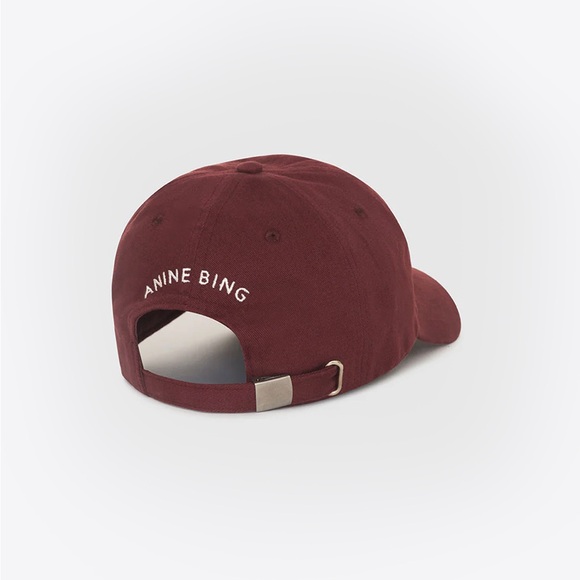 Anine Bing Jeremy Hat Los Angeles Dark Cherry $85 - Picture 4 of 5